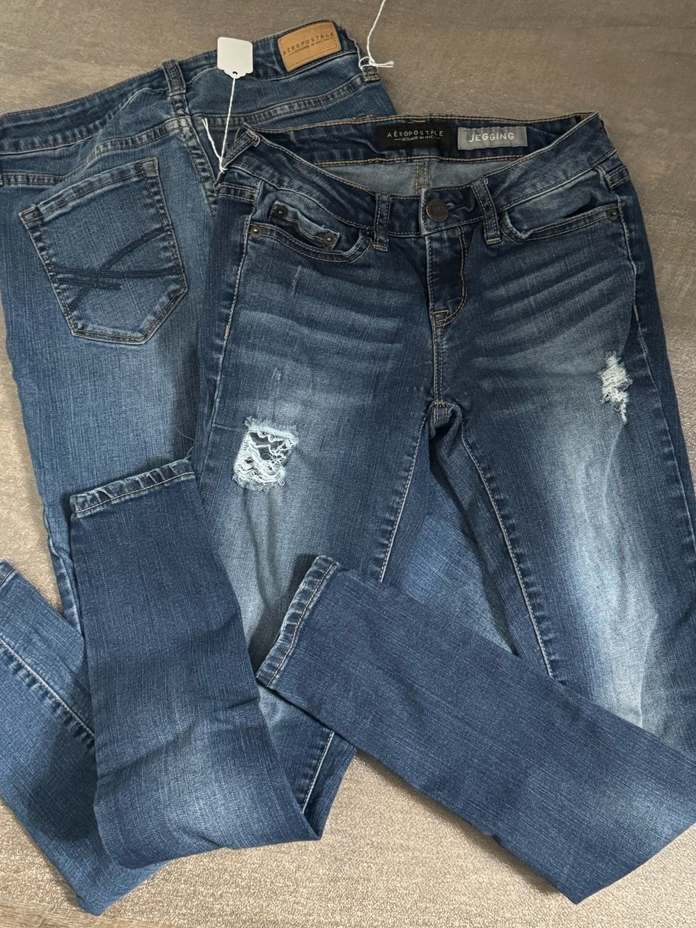 Aeropostale Jeggings Bundle Size 00 | 2 Pairs Skinny Stretch Jeans Reg & Short